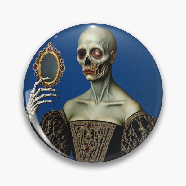 Item preview, The Rotten Lady of Vanity Zombie Horror Tudor era portrait art designed and sold by Vintage Designs +.