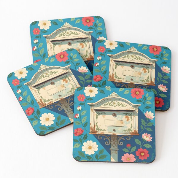 Item preview, Old French mailbox and creeping blooms around it designed and sold by Ponted.