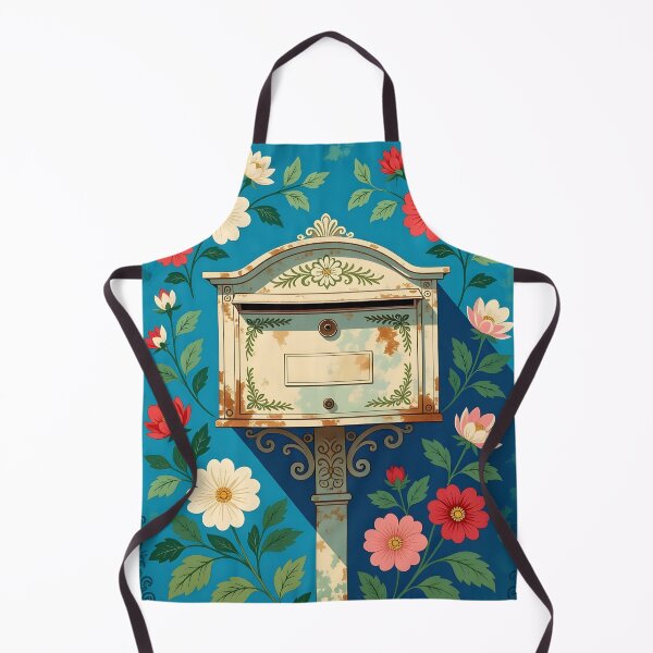Item preview, Old French mailbox and creeping blooms around it designed and sold by Ponted.
