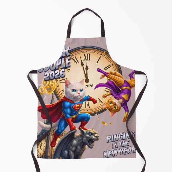 Item preview, Super Couple 2026 | Heroic Cat Duo Ringing in the New Year designed and sold by E-SarnEdge.