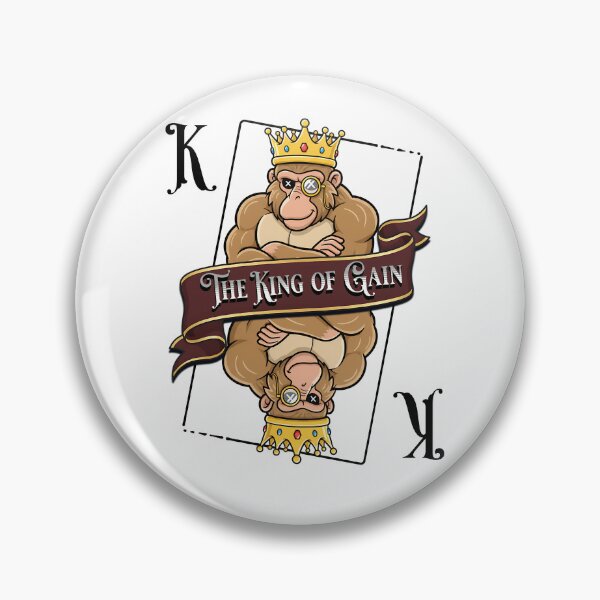Item preview, The King of Gain Funny Gym Monkey Playing Card Fitness Design designed and sold by BeakBros.