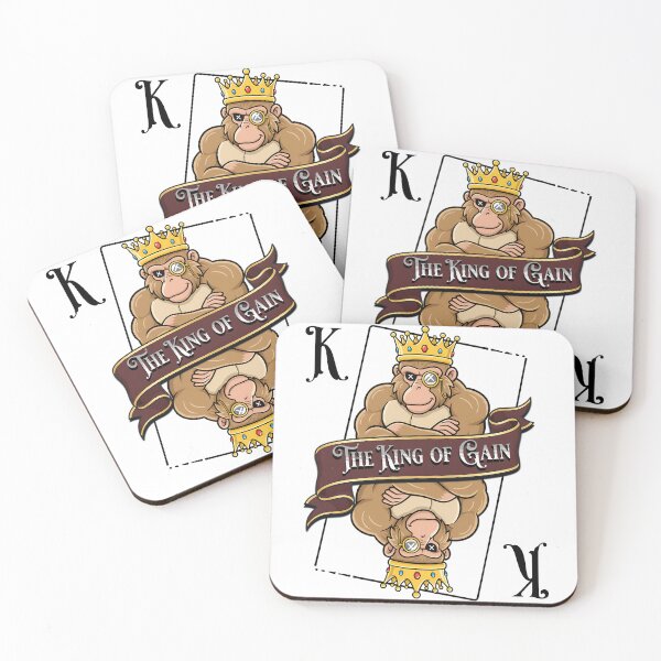 Item preview, The King of Gain Funny Gym Monkey Playing Card Fitness Design designed and sold by BeakBros.