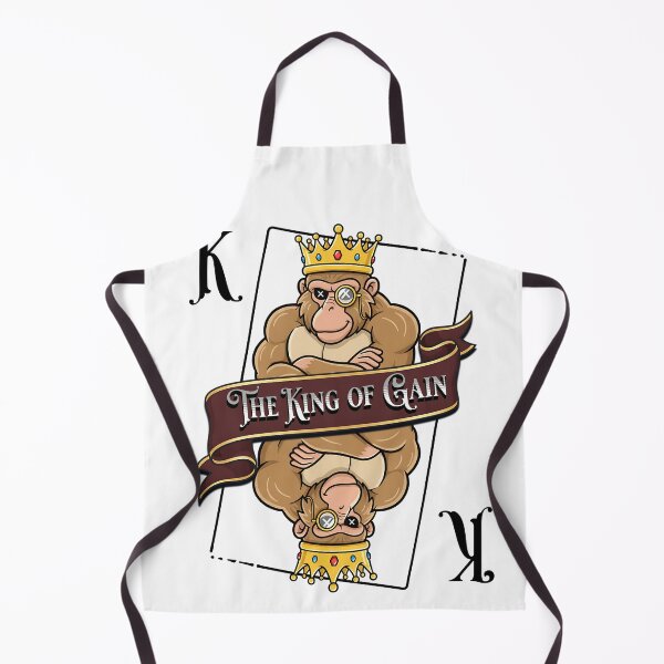 Item preview, The King of Gain Funny Gym Monkey Playing Card Fitness Design designed and sold by BeakBros.
