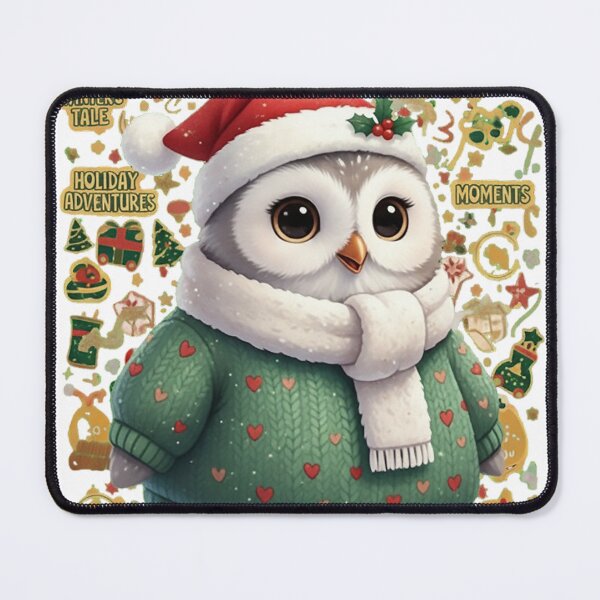 Item preview, Cute Owl in Christmas Sweater Illustration designed and sold by newvisionart191.