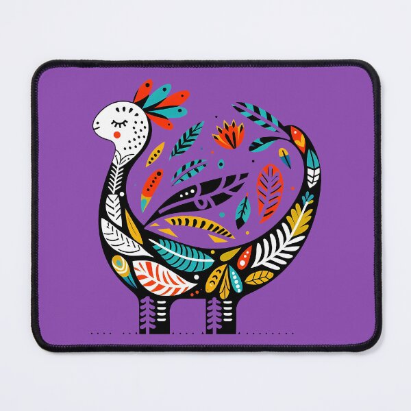 Item preview, Whimsical Dinosaur Sauropod – Scandinavian Folk Art by heidiannemorris © designed and sold by FOLK ART FUSION by heidiannemorris.