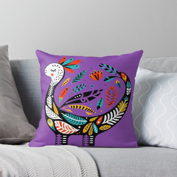 Item preview, Whimsical Dinosaur Sauropod – Scandinavian Folk Art by heidiannemorris © designed and sold by FOLK ART FUSION by heidiannemorris.