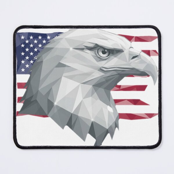 Item preview, Geometric eagle, bald eagle, low poly art, polygonal design, American flag designed and sold by Klamat1984.