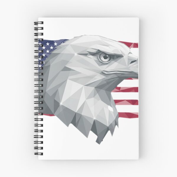 Item preview, Geometric eagle, bald eagle, low poly art, polygonal design, American flag designed and sold by Klamat1984.