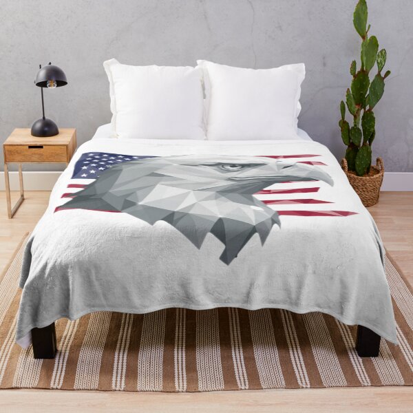 Item preview, Geometric eagle, bald eagle, low poly art, polygonal design, American flag designed and sold by Klamat1984.