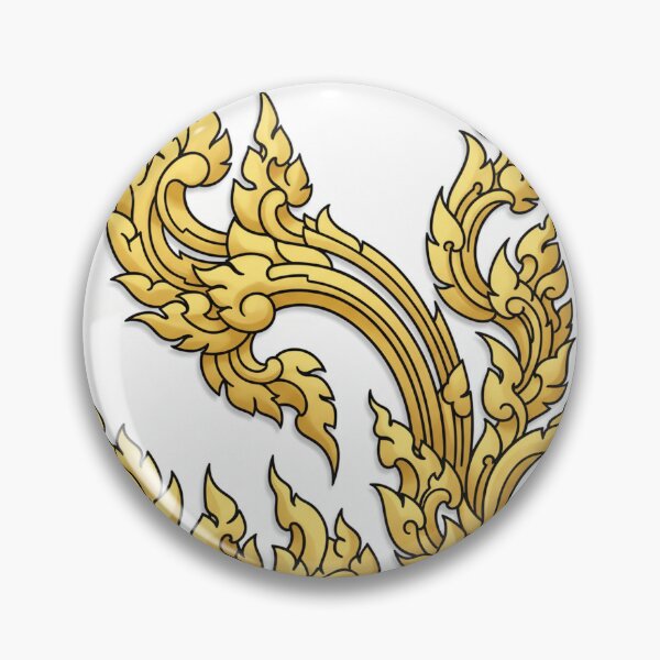 Item preview, Ornate Golden Thai Pattern Vector Art on White Background designed and sold by MyEz Style.