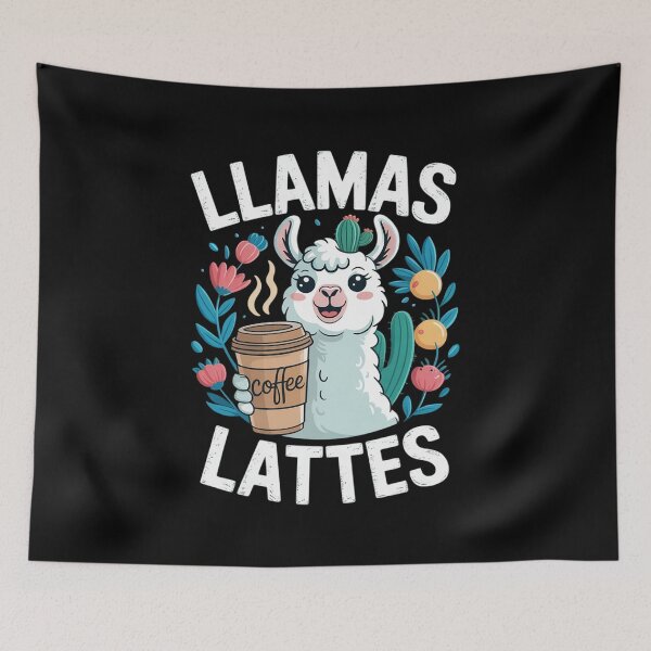 Item preview, Llamas & Lattes Llama & Coffee Lover Floral  designed and sold by RuthGAArt.