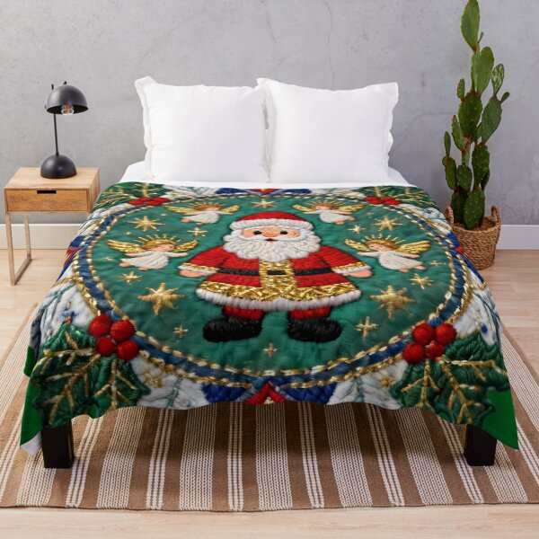 Item preview, Romanian Christmas Embroidery Mandala – Festive Bells, Candles & Traditional Folk Stitch Pattern designed and sold by Maximilianos.