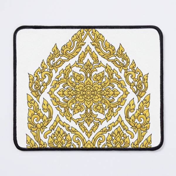 Item preview, Intricate Gold Thai Kranok Floral Pattern, Cultural Illustration designed and sold by MyEz Style.