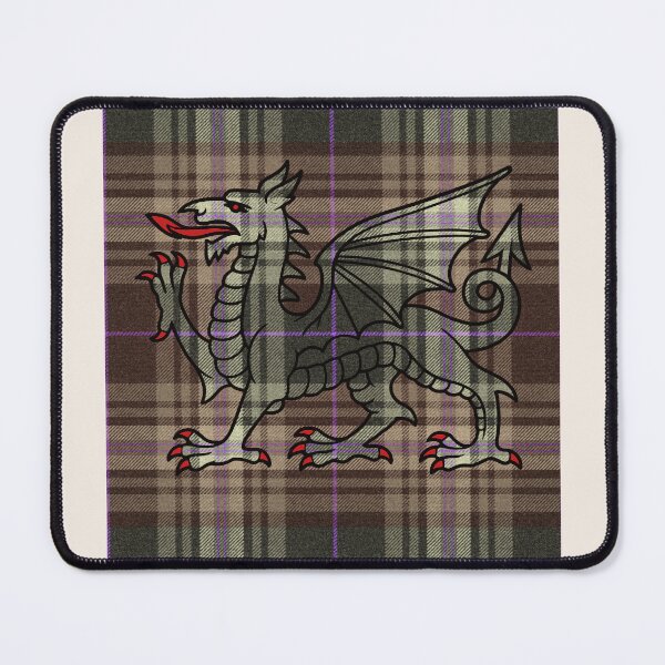 Item preview, Afallon Welsh Tartan – The Island of Apples & y Ddraig Goch - the red dragon v2 designed and sold by WheelieGdArt.