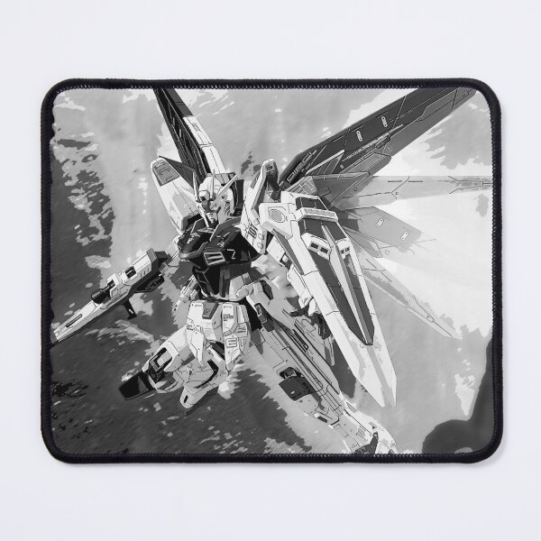Item preview, black white freedom gundam seed illustration designed and sold by sabartgunpla.