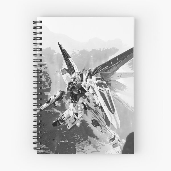 Item preview, black white freedom gundam seed illustration designed and sold by sabartgunpla.
