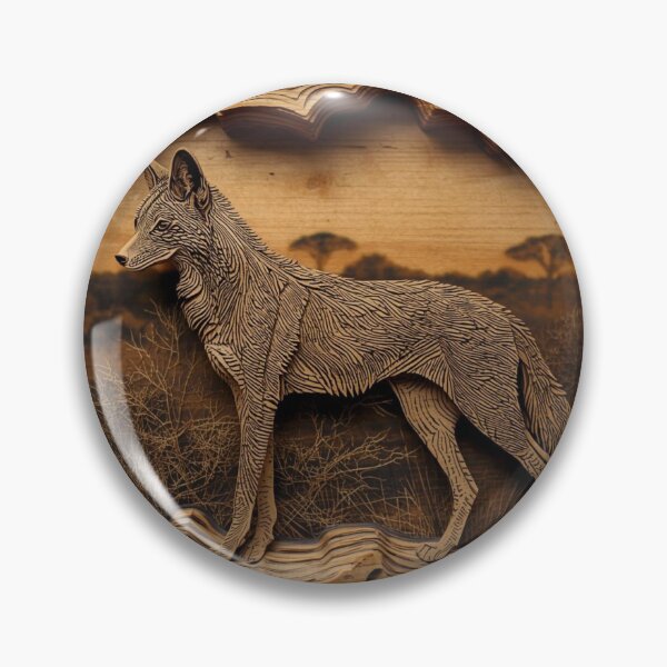 Item preview, Coyote Relief Carving — Wild Energy Ancestral Art Print designed and sold by SavannaStrikes.
