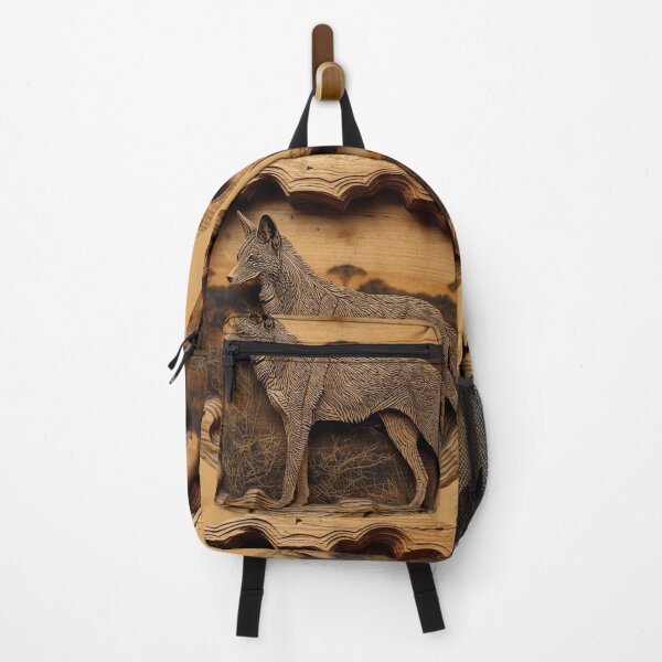 Item preview, Coyote Relief Carving — Wild Energy Ancestral Art Print designed and sold by SavannaStrikes.