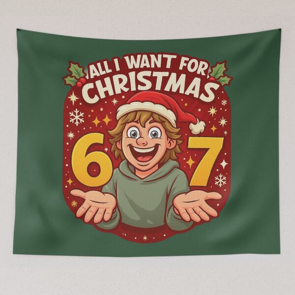 Item preview, All I Want for Christmas Is 6-7 – Viral 6-7 Meme Holiday Design designed and sold by GirlyPopped.