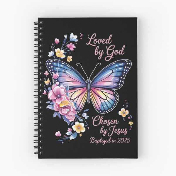 Item preview, Loved By God Chosen By Jesus Baptized 2025 Butterfly Floral  designed and sold by VerseFarm.