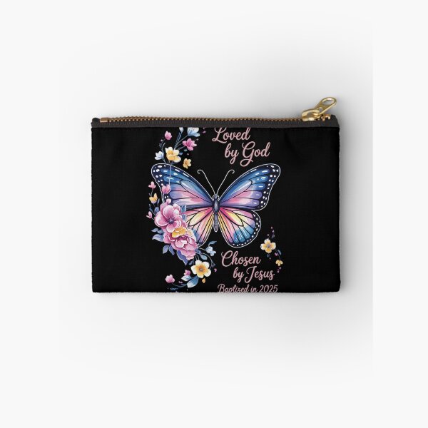 Item preview, Loved By God Chosen By Jesus Baptized 2025 Butterfly Floral  designed and sold by VerseFarm.