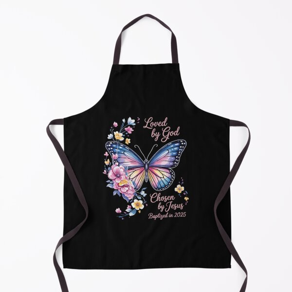 Item preview, Loved By God Chosen By Jesus Baptized 2025 Butterfly Floral designed and sold by VerseFarm.