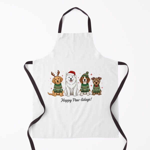 Item preview, Happy Paw-lidays Cute Christmas Dogs designed and sold by Steele-Art.