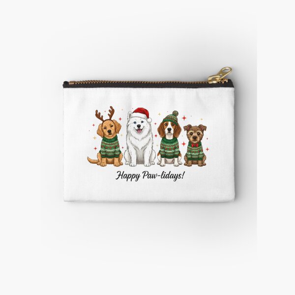 Item preview, Happy Paw-lidays Cute Christmas Dogs designed and sold by Steele-Art.