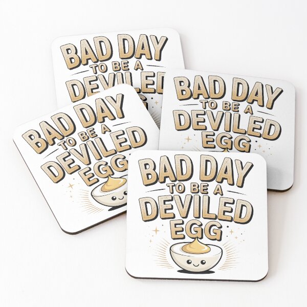 Item preview, Bad Day to Be a Deviled Egg | Cute Thanksgiving Food Pun Design designed and sold by SaritaVerseArt.