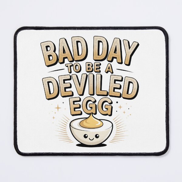 Item preview, Bad Day to Be a Deviled Egg | Cute Thanksgiving Food Pun Design designed and sold by SaritaVerseArt.