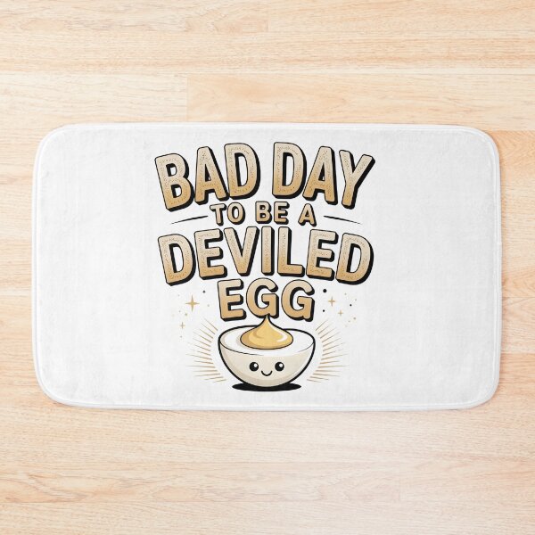 Item preview, Bad Day to Be a Deviled Egg | Cute Thanksgiving Food Pun Design designed and sold by SaritaVerseArt.
