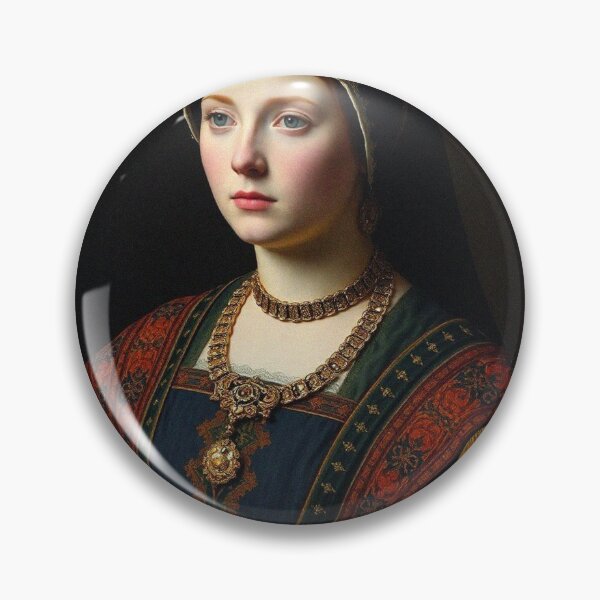 Item preview, Tudor Era Courtier woman in a beautiful period dress portrait art designed and sold by Vintage Designs +.