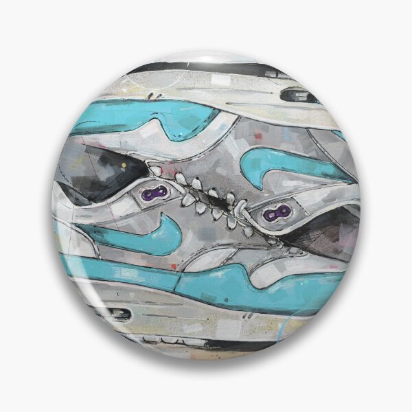 Item preview, Aqua Purple sneaker shoebox art designed and sold by GalleryKauffeld.