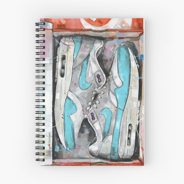 Item preview, Aqua Purple sneaker shoebox art designed and sold by GalleryKauffeld.