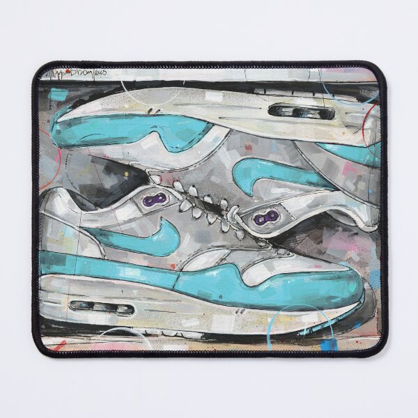 Item preview, Aqua Purple sneaker shoebox art designed and sold by GalleryKauffeld.