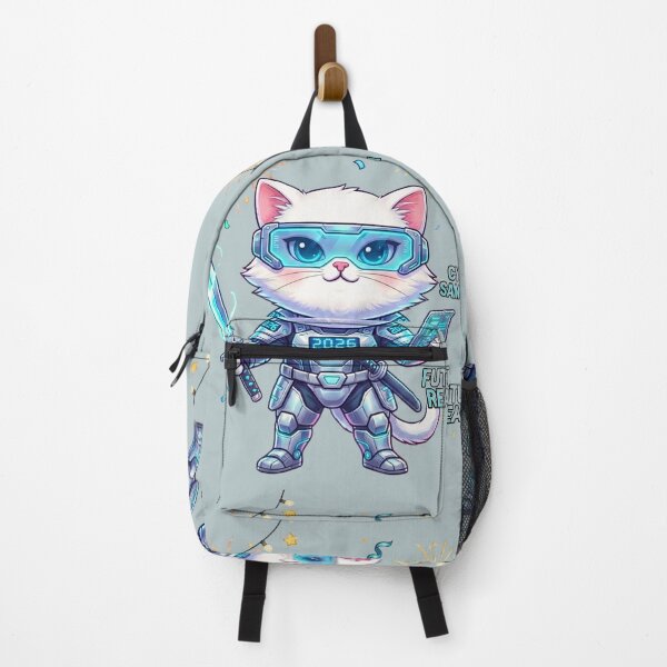 Item preview, Cyber Samurai Cat 2026 | Futuristic Kitten with Glowing Katana designed and sold by E-SarnEdge.