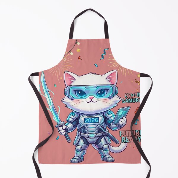 Item preview, Cyber Samurai Cat 2026 | Futuristic Kitten with Glowing Katana designed and sold by E-SarnEdge.