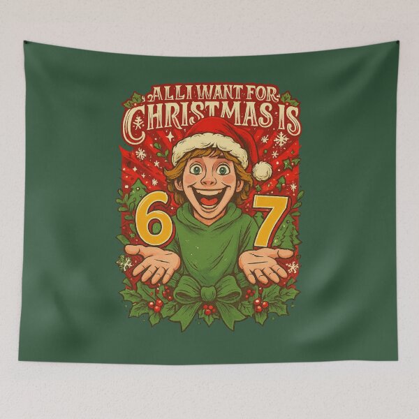 Item preview, All I Want for Christmas Is 6-7 – Viral Holiday Meme Design designed and sold by GirlyPopped.