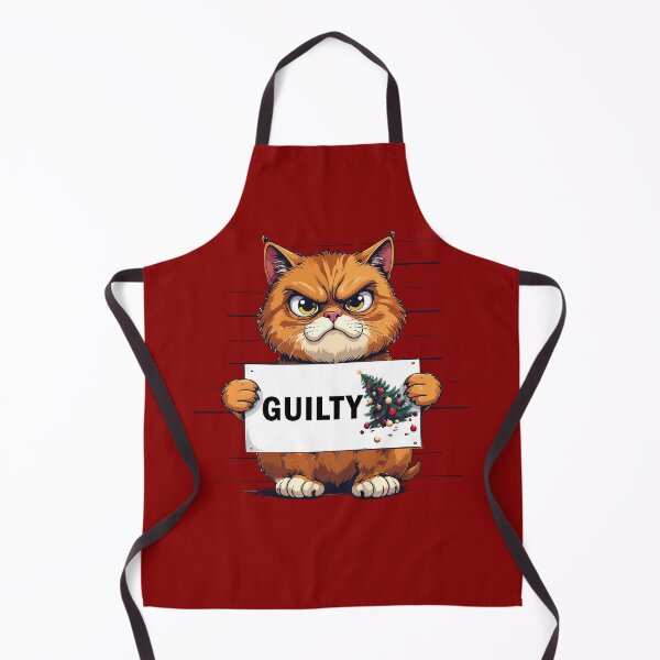 Item preview, GUILTY! Funny Cat Mugshot Christmas T-Shirt | Broken Ornament Gift designed and sold by SylwiaPrint.