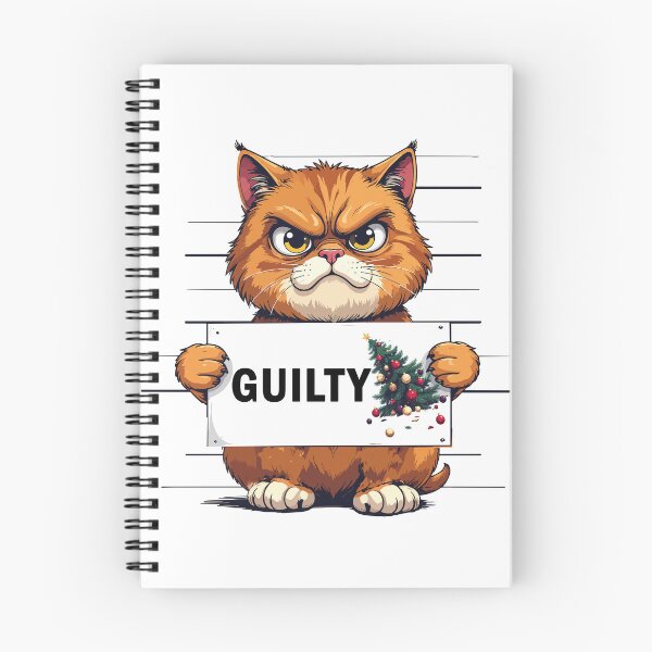 Item preview, ​GUILTY! Funny Cat Mugshot Christmas T-Shirt | Broken Ornament Gift designed and sold by SylwiaPrint.