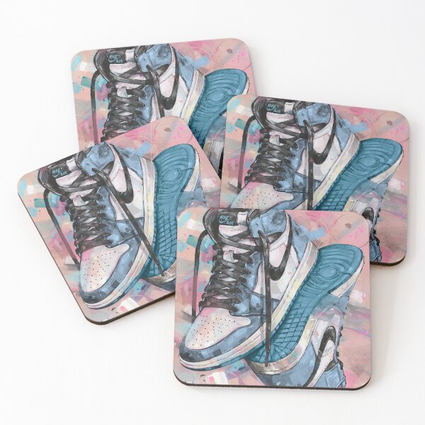 Item preview, Upside down sneaker art universtiy blue designed and sold by GalleryKauffeld.
