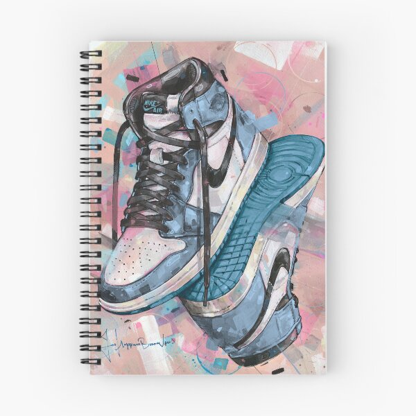 Item preview, Upside down sneaker art universtiy blue designed and sold by GalleryKauffeld.