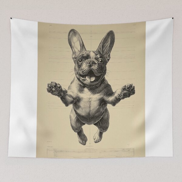 Item preview, Joyful French Bulldog Sketch designed and sold by lautir.