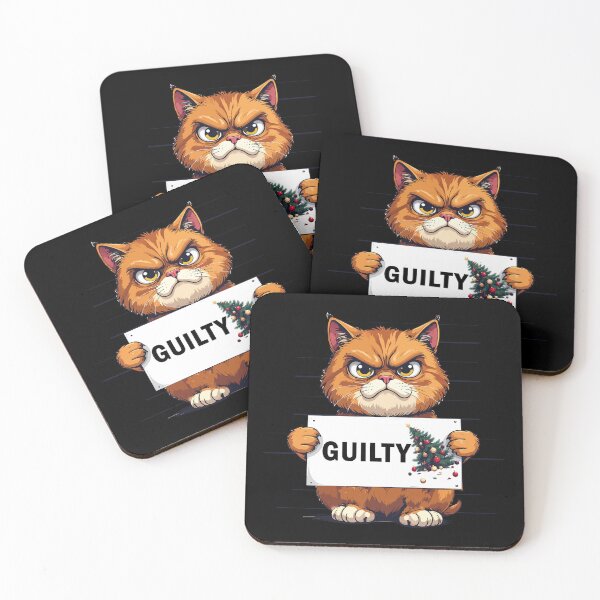 Item preview, ​GUILTY! Funny Cat Mugshot Christmas T-Shirt | Broken Ornament Gift designed and sold by SylwiaPrint.