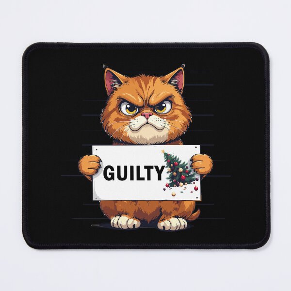 Item preview, GUILTY! Funny Cat Mugshot Christmas T-Shirt | Broken Ornament Gift designed and sold by SylwiaPrint.