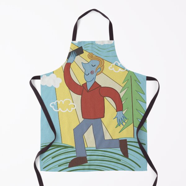 Item preview, Man and his phone illustration designed and sold by Vintage Designs +.