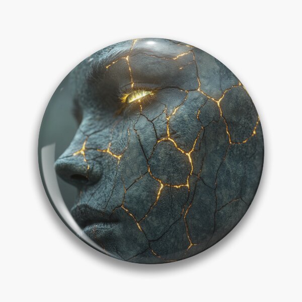 Item preview, Golden Kintsugi: Awakened Stone Statue designed and sold by DigitalArtKiosk.