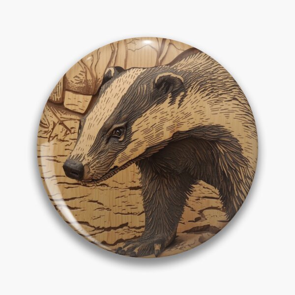 Item preview, Fierce Badger Relief — Wild Energy Ancestral Art designed and sold by SavannaStrikes.