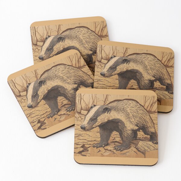 Item preview, Fierce Badger Relief — Wild Energy Ancestral Art designed and sold by SavannaStrikes.