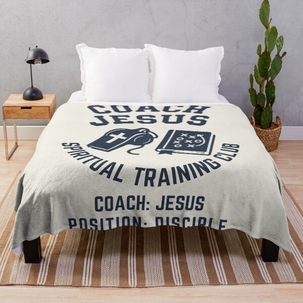 Aperçu de l'œuvre Club de formation spirituelle Coach Jesus – Conception de disciples sportifs chrétiens créée et vendue par astersgraphics.
